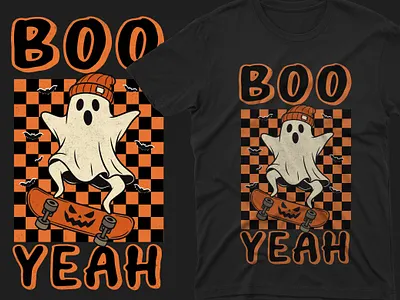 T-Shirt Design cute ghost design halloween haunted house illustration kawaii halloween tee minimalist pumpkin minimalist t shirt design skeleton t shirt t shirt design typography tshirt design typography vector art vintage horror tee
