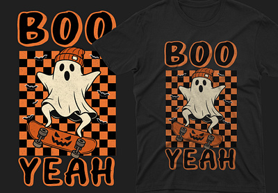 T-Shirt Design cute ghost design halloween haunted house illustration kawaii halloween tee minimalist pumpkin minimalist t shirt design skeleton t shirt t shirt design typography tshirt design typography vector art vintage horror tee