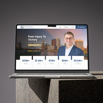 Personal Injury Lawyer Website advocate business consultant digital injury landing page law law firm lawyer legal logo marketing minimalist modern personal ui ux design webflow