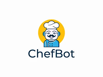 Robot chef logo ai chef logo bot chef logo chef chef logo logo logo create logo design robo chef logo robot robot logo