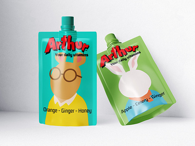 Arthur's Vitamin Juice arthur briefz daily challenge design designer graphic design juice merchandise mockups