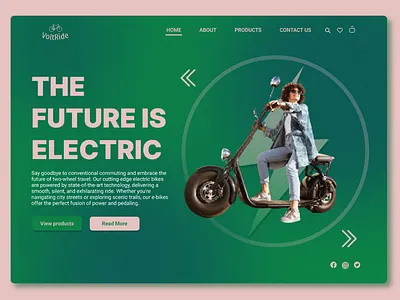 VoltRide - Landing Page branding graphic design logo ui