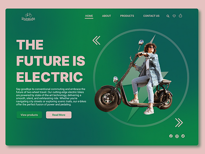 VoltRide - Landing Page branding graphic design logo ui