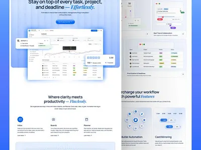 SaaS Website Design branding design figma framer illustration landing page productivity saas saas website design task tools ui uiux web design website design