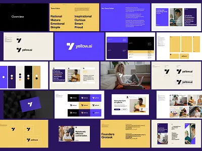 Yellow - Brand Guidelines ai brand brand guidelines brand strategy branding colors development logo logotype mockups tone of voice typography ui ux verbal identity visual identity web design website wordmark