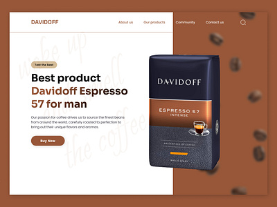 Clean and attractive landing page design for Coffee Brand. adobexd design graphic design illustration logo ui uiux userexperience userinterface ux