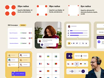 Yellow - Product Visuals System ai app chart clean dashboard design system mockups product product design product visuals ui ux visuals web design website