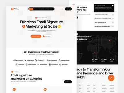 Email Signature Marketing Landing Page Design branding design email email marketing email signature figma framer illustration landing page saas ui uiux web design website design