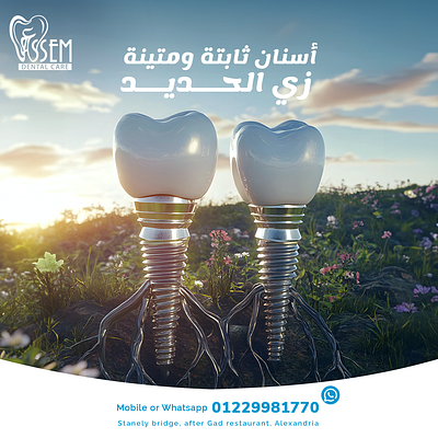 Dental Implants Concept Ad | Strong as Steel | Marklinica dental campaign instagram