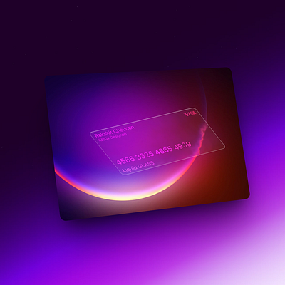 Liquid glass card design! 3d card design figma graphic design photoshop ui ui design ui ux user interface visa web design windows
