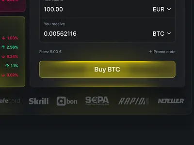 💰 Crypto Exchange UI – Buy Cryptocurrency Instantly minimal ui