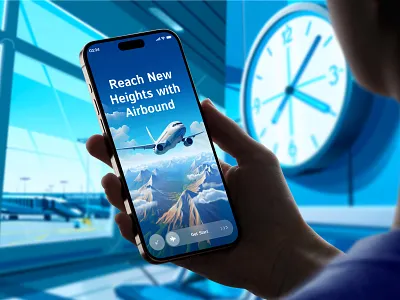 Airbound – Travel Mobile App airplane app design app interface booking app clean design destination flight flight booking ios mobile app design mobile app ui modern app ui onboarding ui travel travel app design travel booking travel ux ui design uxui vacation