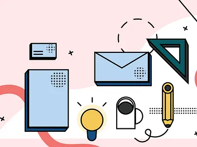Desk branding design graphic design illustration vector