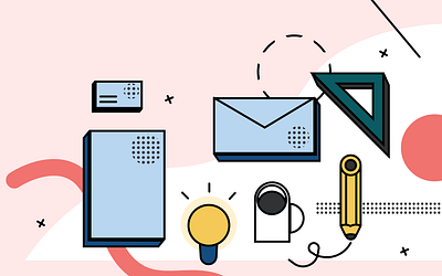 Desk branding design graphic design illustration vector