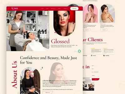 Beauty & Confidence – Hair Salon Website Design 3d branding graphic design logo motion graphics ui