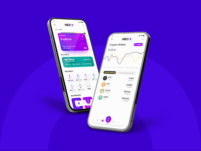 NEOX Crypto App - Mobile App Design app ui crypto crypto wallet dashboard design misterhammad neox ui design ui designer uiuxdesign wallet