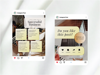 Minimal Instagram Post Design business tips graphic design