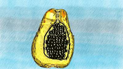 papaya clipstudiopaint csp digitalart digitalillustration foodart fruit illustration papaya stillife texture