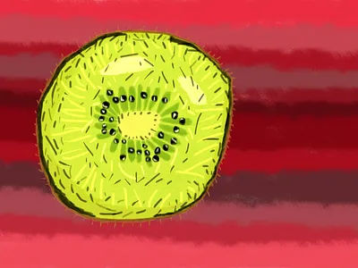 kiwer clipstudiopaint csp digitalart digitalillustration foodart fruit illustration stillife texture