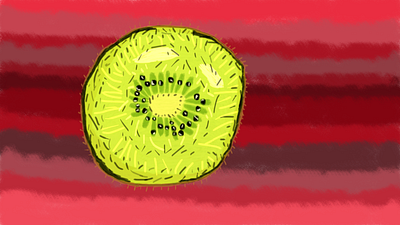 kiwer clipstudiopaint csp digitalart digitalillustration foodart fruit illustration stillife texture
