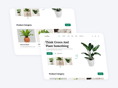 Plant Shop: Bringing Nature Indoors with Beautiful, Lush Greener graphic design ui ux