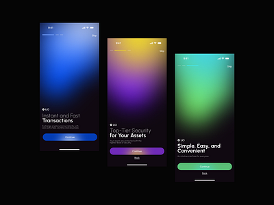 Crypto onboarding flow 3d animation branding graphic design logo motion graphics ui