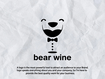 bear wine logo bear best bear logo brand branding business creative bear creative logo design design logo full branding glass graphic design icon logo logo design logo maker sajib sutradhar ssartline wine wine bear logo