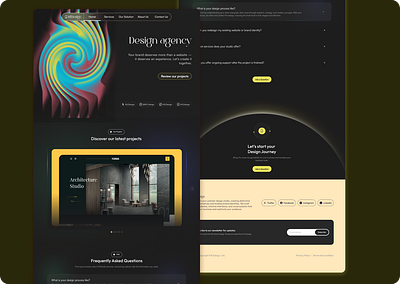 Home Page design for the Design Agency branding design design agency design studio graphic design home page ui ux ux ui design web design website design