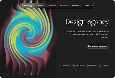 Design Agency website hero section hero section design ux ui design website design