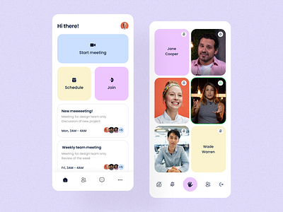 Video Conference App UI chat communication concept conference design online meeting shot trending ui ux video video conference