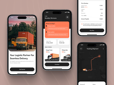 Logistics App app app design app ui cargo delivery design logistics logistics app mobile mobile app mobile app design parcel storage supply chain tracking ui ui design