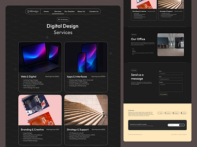 Services Page Design for the Design agency design agency services page design ux ui design web design website design