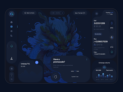 Crypto Exchange Dashboard – Dark Web3 UI/UX Design banking crypto dashboard crypto exchange cryptocurrency defi digital banking fintech payment product design saas saas dashboard trading web app web design