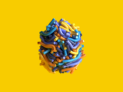 Sticks 3d cinema4d colorful redshift render stick