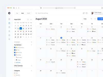 Calendar - Dashboard Design animation branding calendar calendly case study clean dashboard date design dipa inhouse event graphic design meeting motion graphics schedule time ui web app web design website