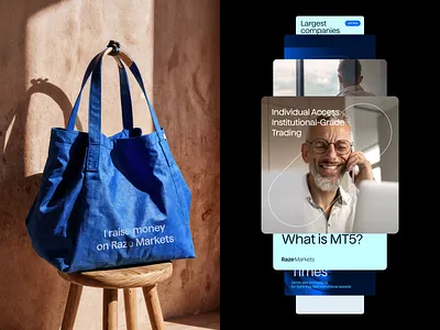 Raze Brand Identity animation blue branding carusel crypto graphic design identity pattern raze social media trading ui