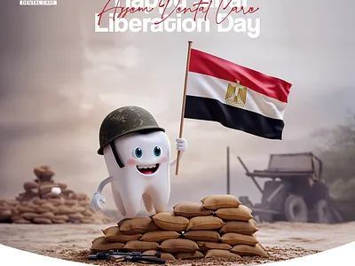 Sinai Liberation Dental Ad 3d 3dtooth 6october dentalawareness dentalcare illustration instagram nationalday oralhealth sinailiberationday
