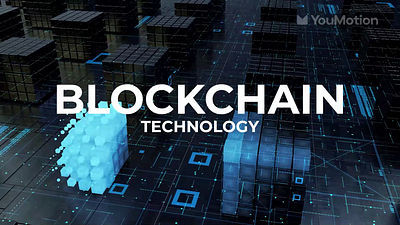 Blockchain Technology Titles alpha animation blockchain business corporate cubes cyber data digital fintech future intro modern motion network overlay screen tech world youmotion