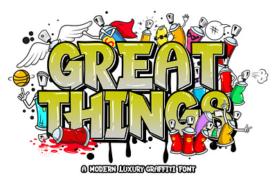 Great Things branding calligraphy font design display font display fonts fashion fonts font graphic design illustration logo motion graphics script font sil ui