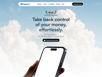 Hero Section - Fintech Startup branding hero landing page ui ux webdesign