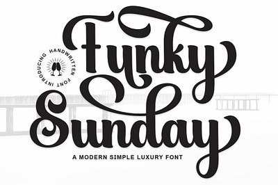 Funky Sunday branding calligraphy font design display fonts fashion fonts font graphic design illustration script font ui