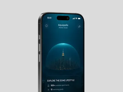 Aquapolis - Ocean Dome Real Estate 2025 app realestate rent ui uxui