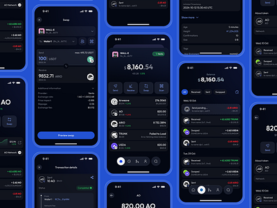 Beacon Wallet agent ai blockchain branding crypto design figma mobile nft swap transaction ui ux wallet web3