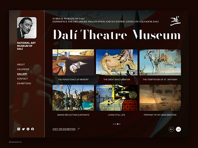 The Surreal World of Dali – Gallery Experience 3d animation app art gallery art musem branding design graphic design illustration illustrator logo minimal product design typography ui ux vector web web design website