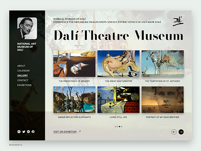 The Surreal World of Dali – Gallery Experience 3d animation app art gallery art musem branding design graphic design illustration illustrator logo minimal product design typography ui ux vector web web design website
