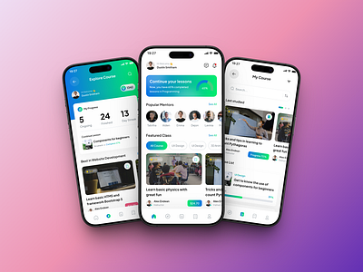 Online Course App app course e larning elearning learning mobileapp modern online online course ui uidesign