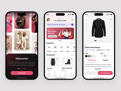 Shopping app adrian app cart clothes design designer ecommerce figma ios shop shopping ui uidesign ux webdesigner wroclaw wrocław