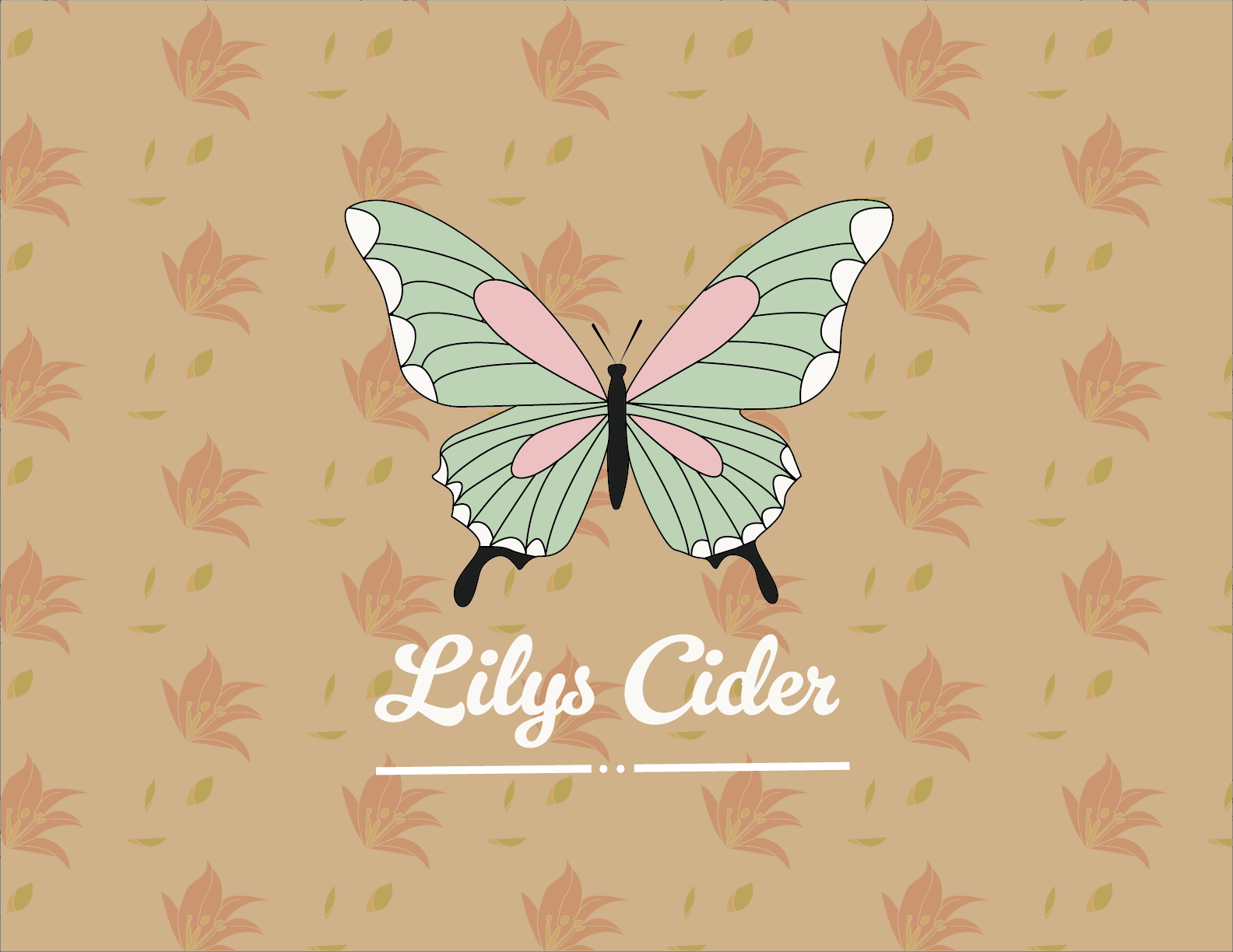 Lily's Cider feature moodboard graphic design