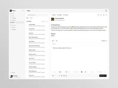 Mailing App Inbox Exploration app browse chat clean conversation design email fireart mail message navigation ui ux write