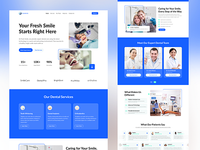 dental clinic landing page dental clinic landingpage ui uidesign visual design webdesign
